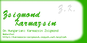 zsigmond karmazsin business card